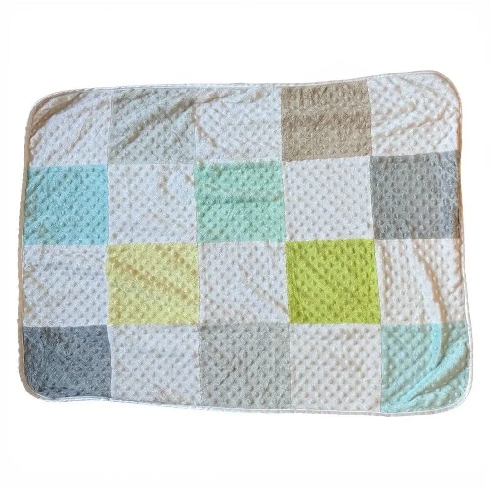 Baby Boys Circo Textured Color Block Minky Dot Plush Blanket